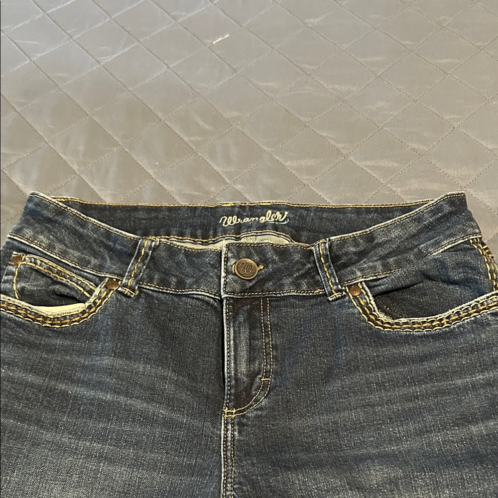 Wrangler Dark Blue Women's Flare Jeans - Picture 2 of 7